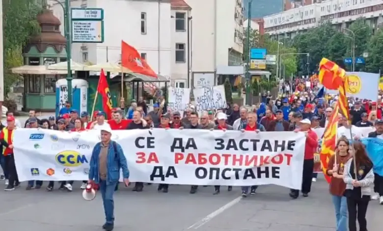 LSM sot protestë në Shkup, kërkon pagë minimale 600 euro